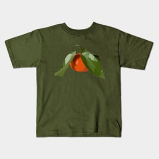 Clementine with green leaves Kids T-Shirt